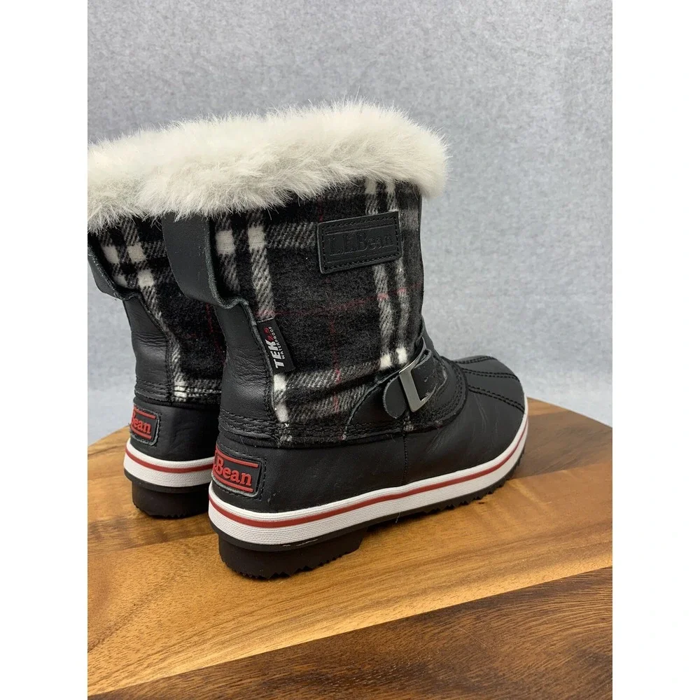 L.L. Bean TEK 2.5 Waterproof Half Calph Insulated Furry Women Boot Sz 7 (501792)